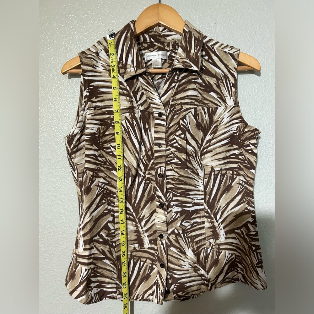 Christopher Banks linen sleevess top